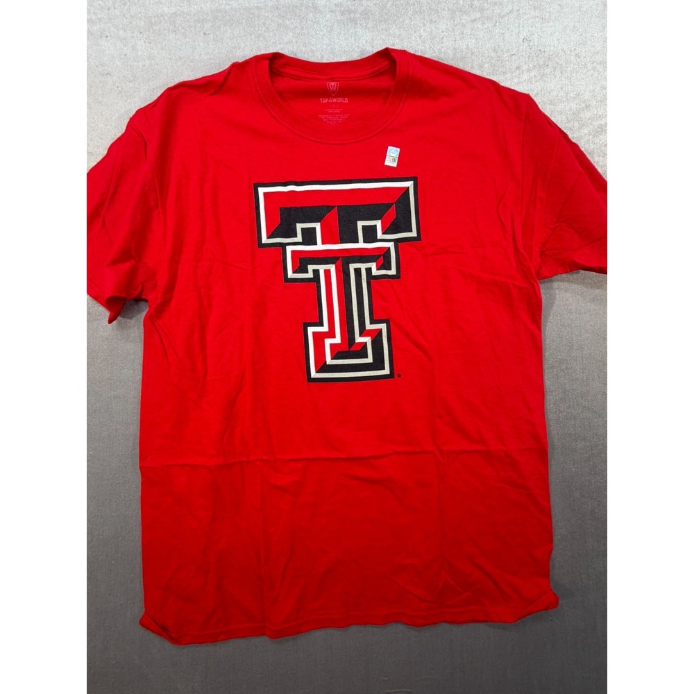 New NCAA Texas Tech Red Raiders Shirt Red Size LG Top of the World
